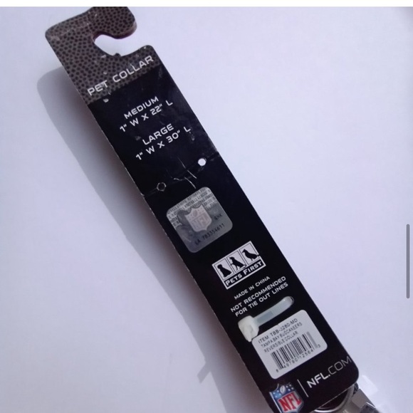 NFL Reversible Tampa Bay Buccaneers bucs Dog Collar (Size M) Two-Sided Collar - Picture 7 of 11